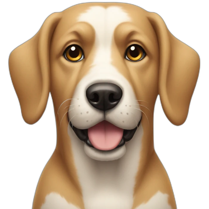 dog with sign text no more bits emoji
