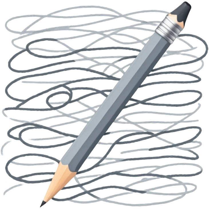 scribbly lines made by a pencil emoji