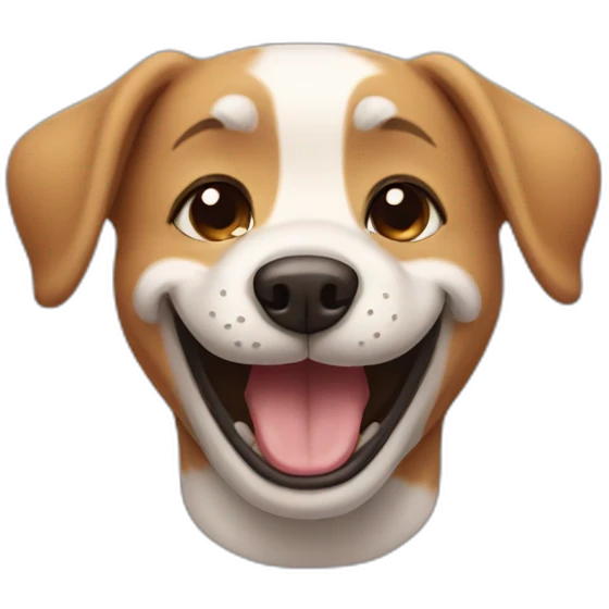 Dog smiling emoji