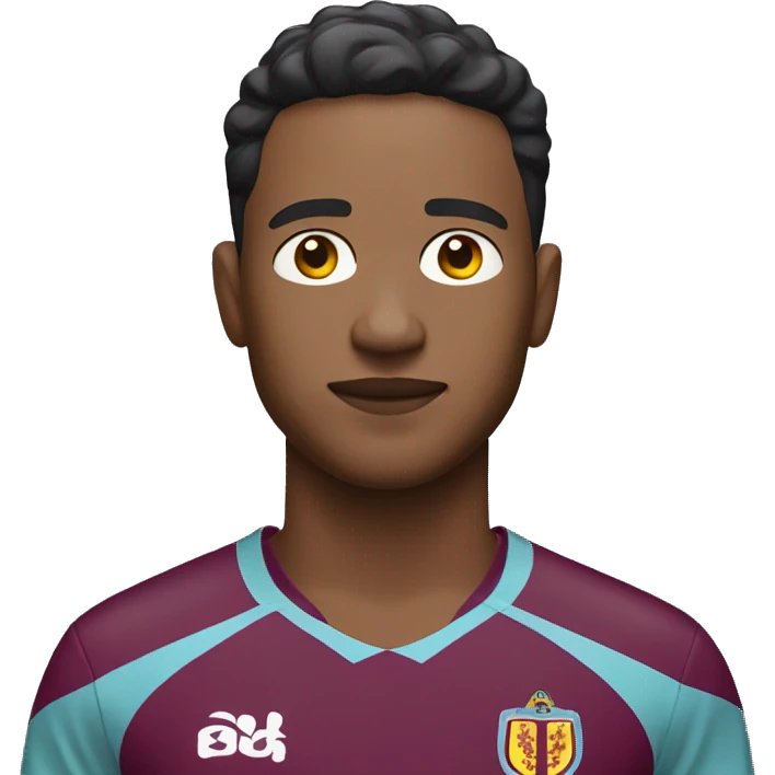 Person wearing aston villa football kit with light skin  emoji