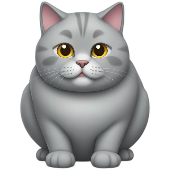 british grey fat cat emoji