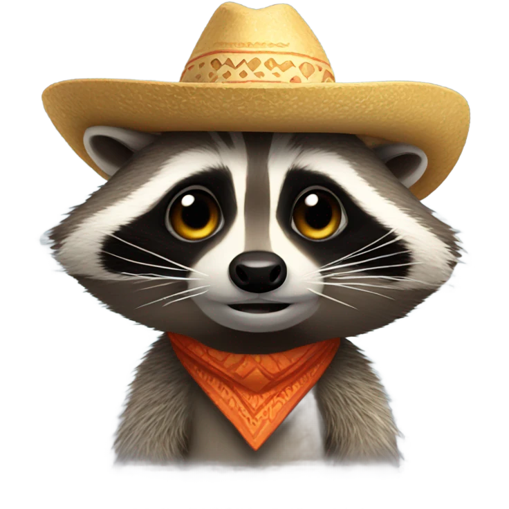 Raccoon with sombrero  emoji