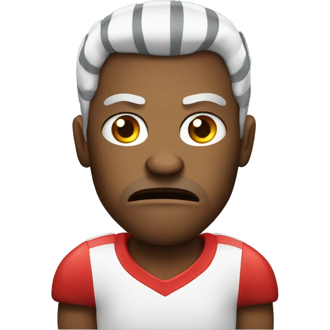 angry man wearing football tshirt emoji