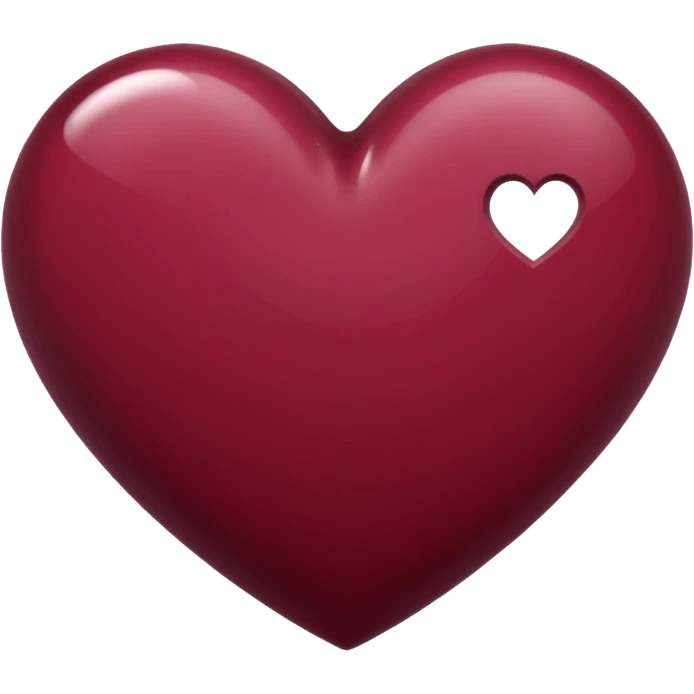 burgundy heart emoji