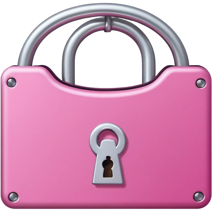 mix light pink dark pink and white girly lock with a folder behind it emoji