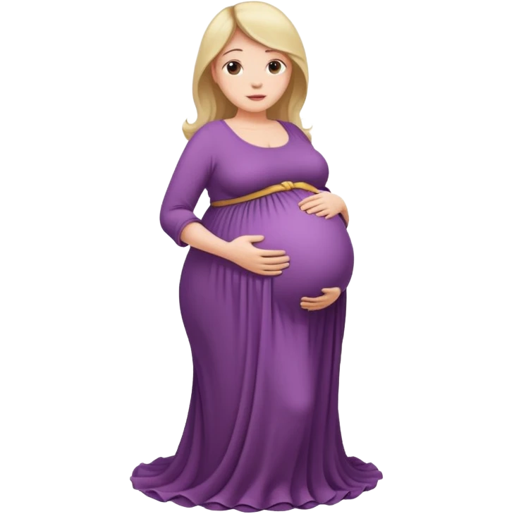 heavily pregnant woman with extremely abnormally huge overdue belly emoji