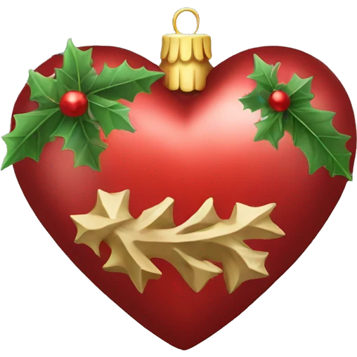 Christmas heart emoji