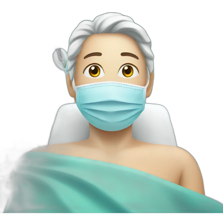 the patient is on the surgical table emoji