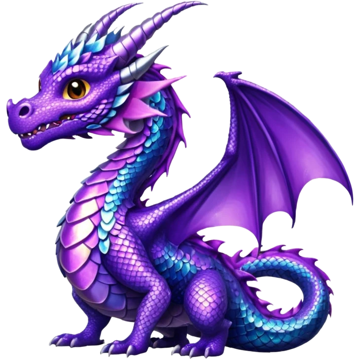 glitter purple dragon emoji