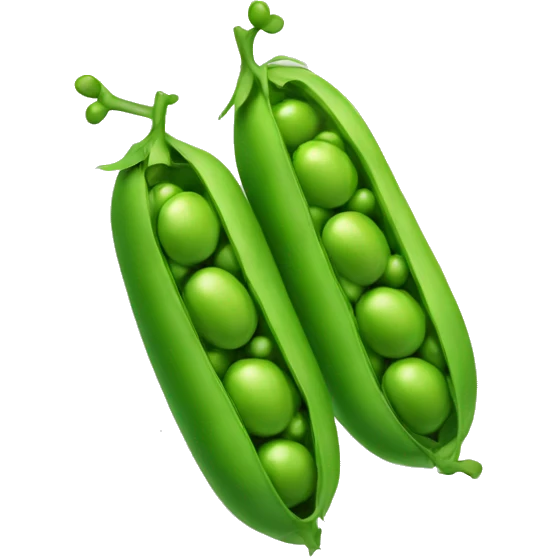 two green soy peas  emoji