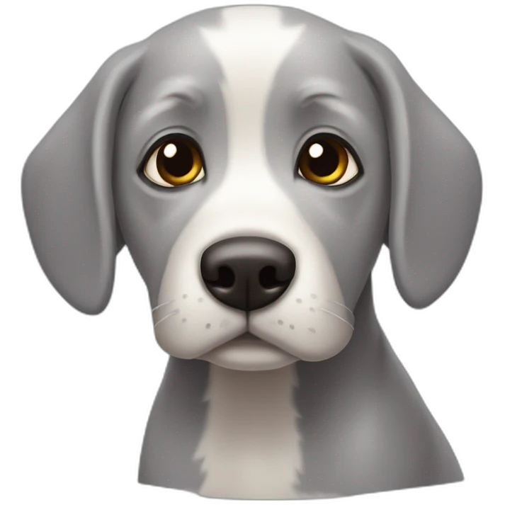 perro de aguas gris emoji