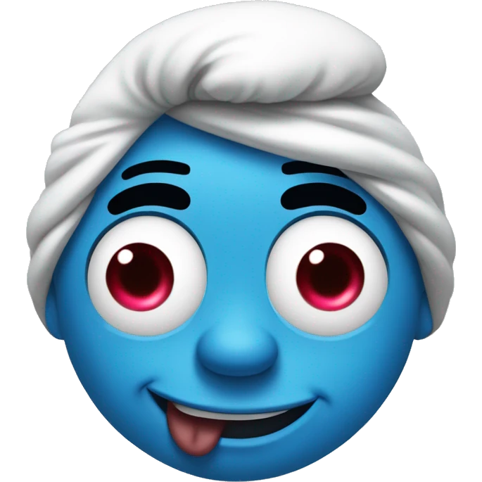Smurf with heart eyes emoji