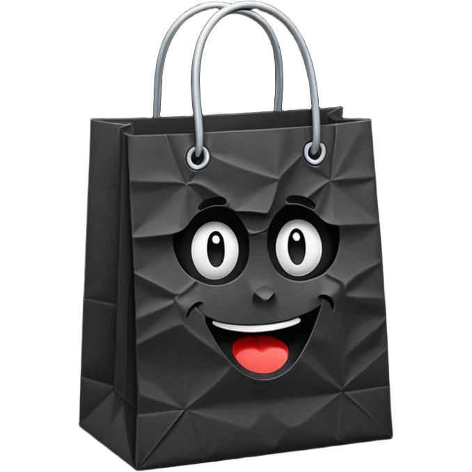 shopping bag black emoji
