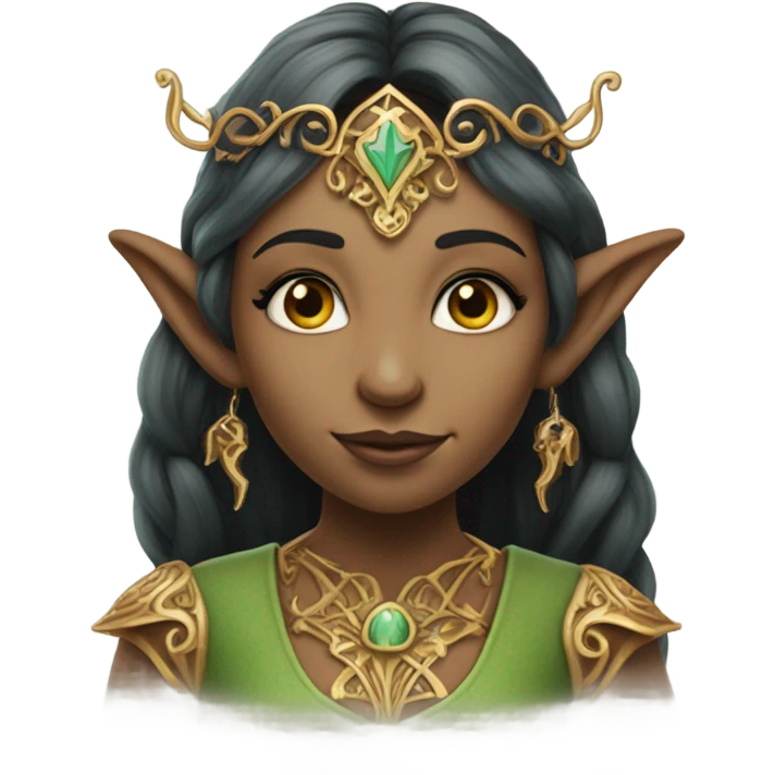an elf woman login holding a big key emoji