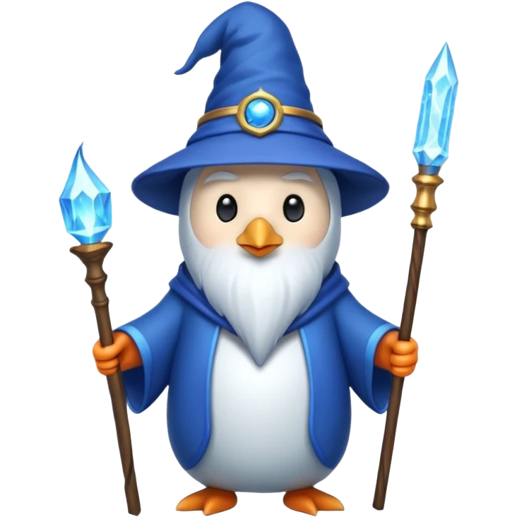Penguin Wizard emoji