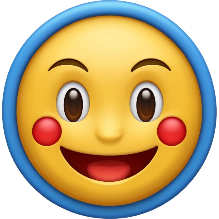 actúa como un experto creando un emoji redondo de emociones sonriente con el pulgar arriba con símbolo del S.R.I. con colores fondo blanco, letra azul, y pulgar rojo. emoji