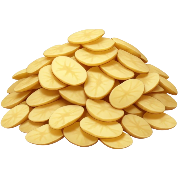 fine potato flakes small pile or scoop off-white soft dry uneven light fluffy dehydrated no bowl spoon or packaging soft lighting emoji scale emoji