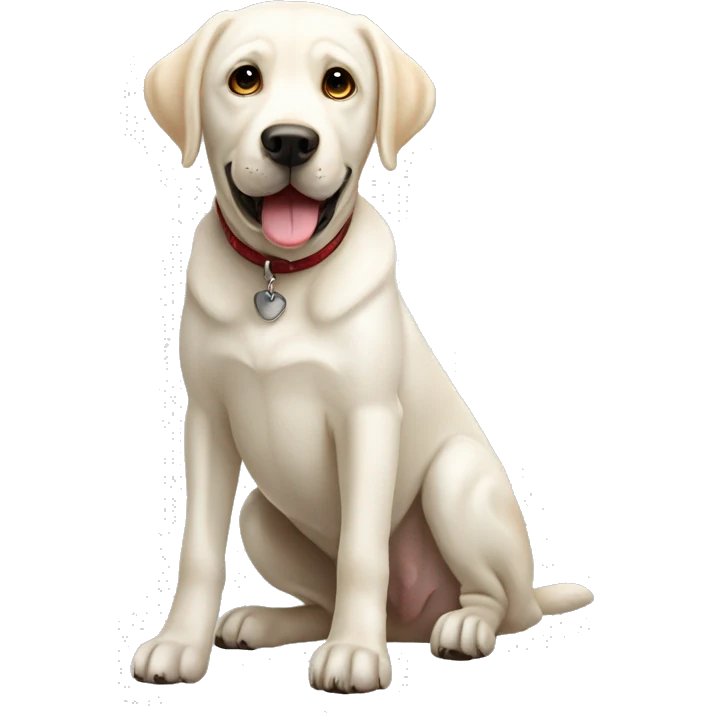 White Labrador dog ￼ emoji