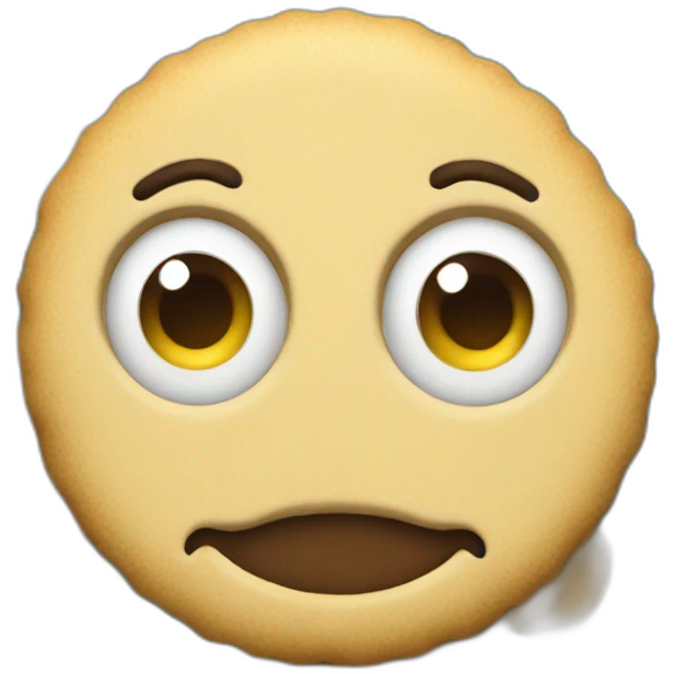 Blue cookie emoji