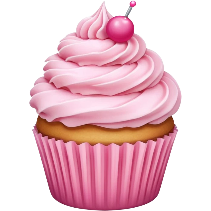Cupcake with pink icing emoji