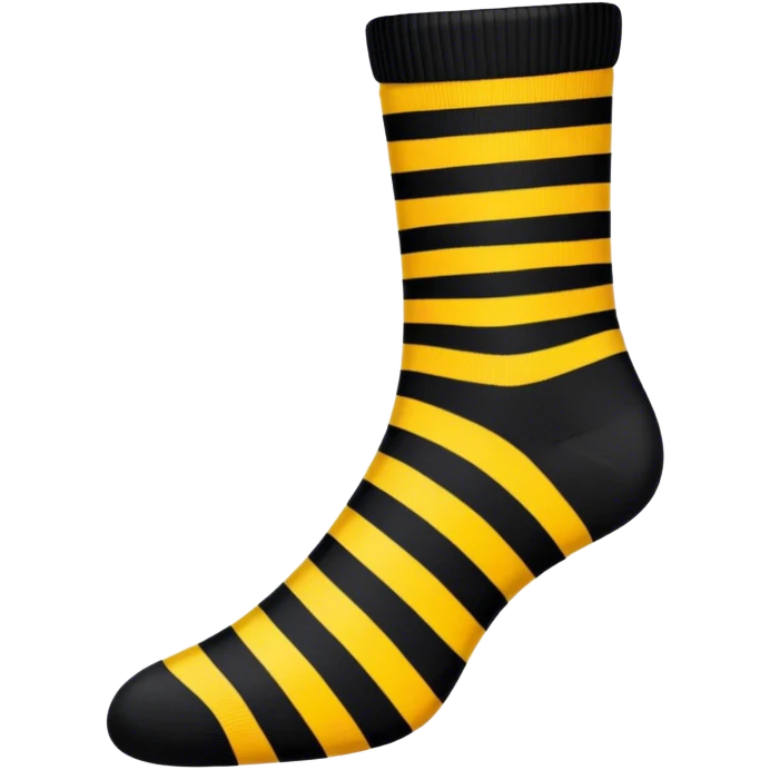 black and yellow striped socks emoji