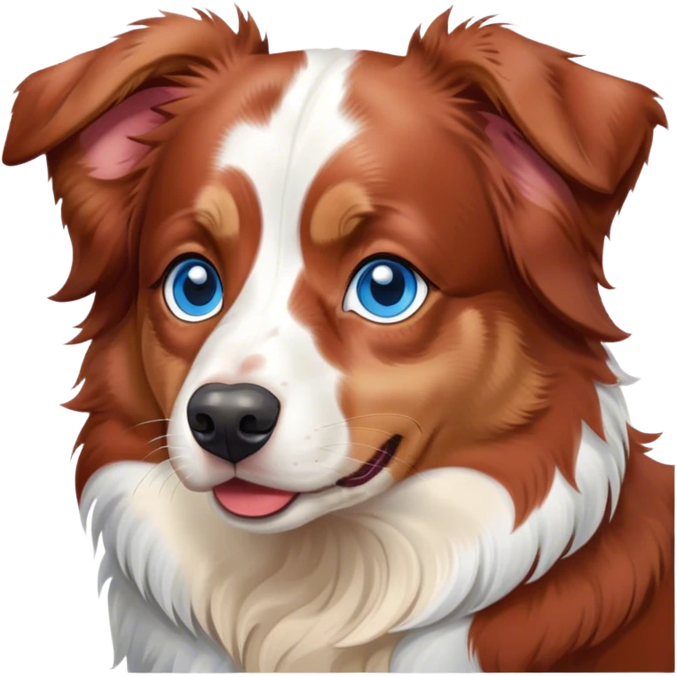 Red merle australian shepherd blue eyes emoji