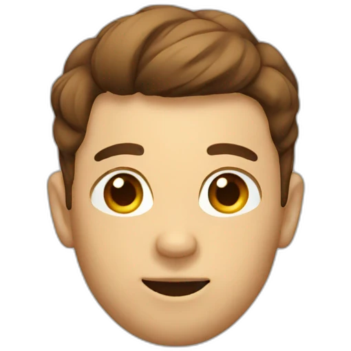 floating man head with brown hair emoji