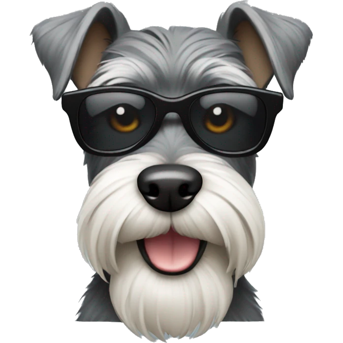 Schnauzer with sunglasses emoji