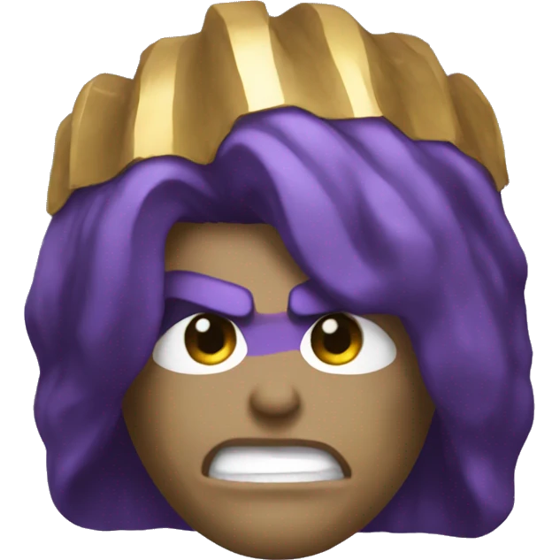 Thanos with a wig on emoji