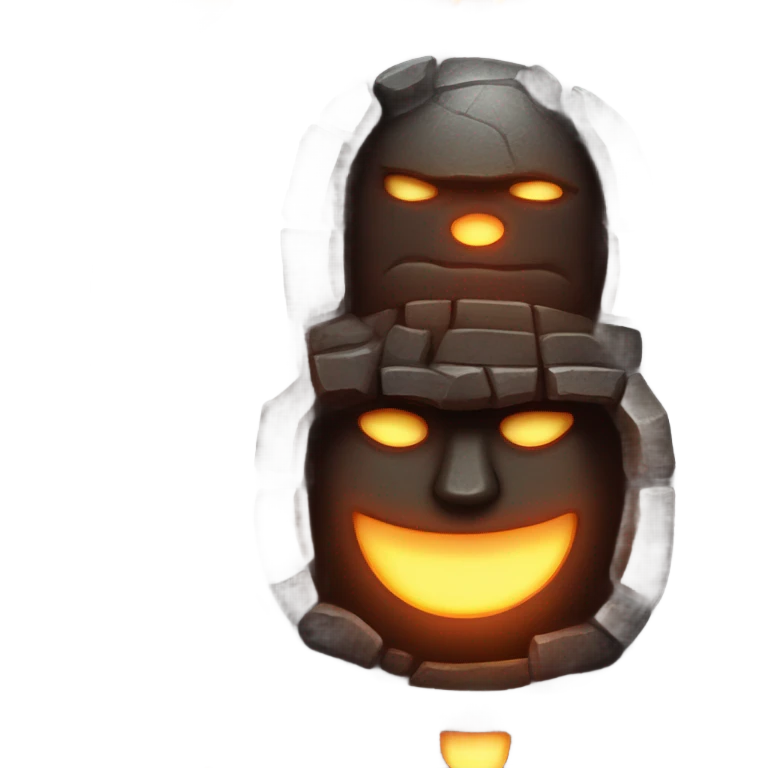 dark iron furnace fire of face emoji