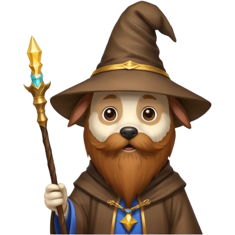 Dog wizard emoji