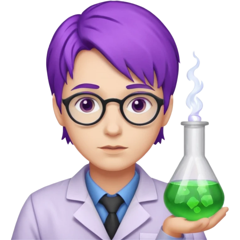 purple haired scientists emoji