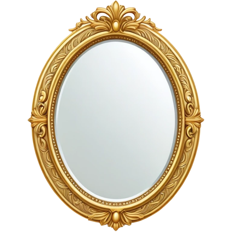 Golden oval mirror emoji