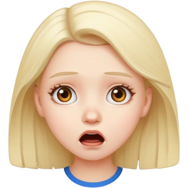 a girl in shock emoji