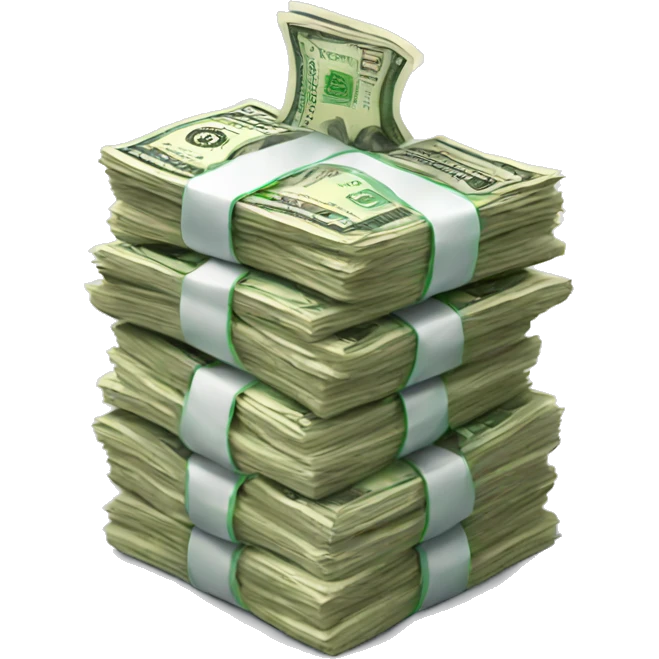 A big stack of money emoji
