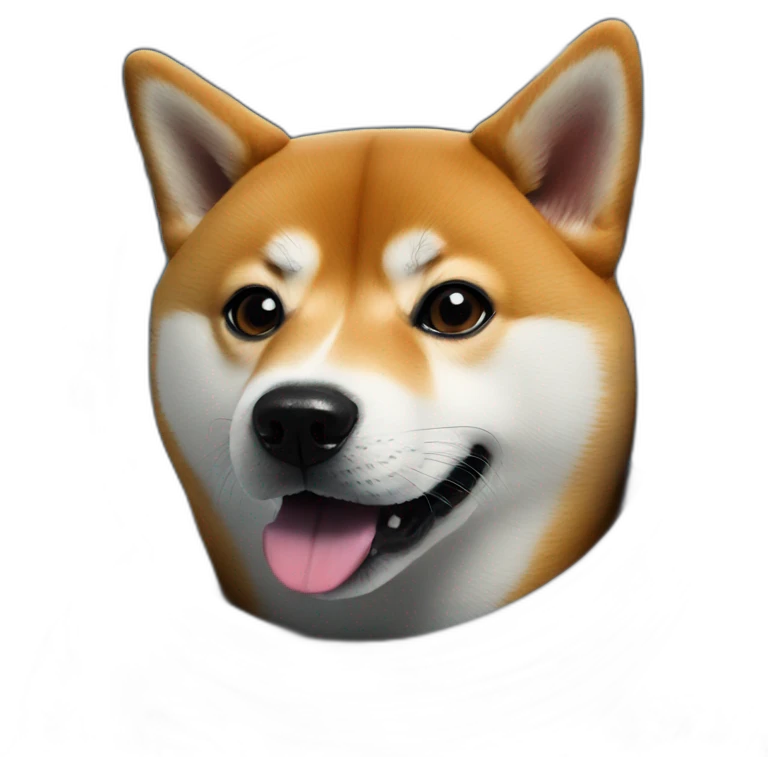 shiba inu in space with galaxy emoji