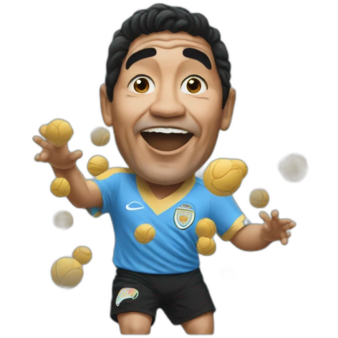 Maradona juggling babies emoji