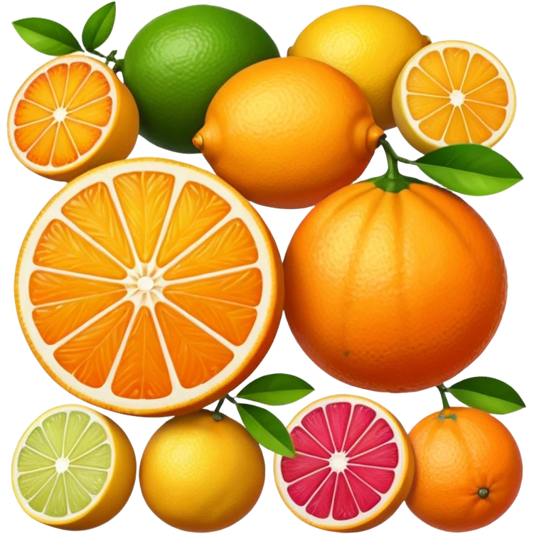 citrus fruits together  emoji