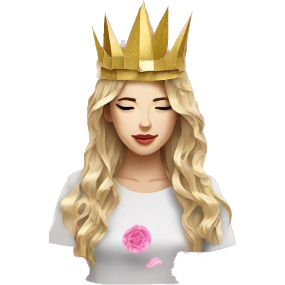  lady wearing melting golden crown vaporwave made of 420 origami newspaper roses hemp leaves lantern fairy lights burning paper vaporwave emoji