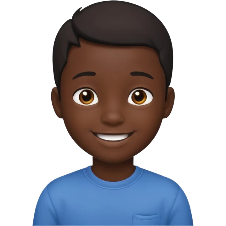 A cute lil boy black emoji