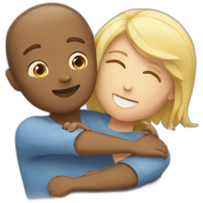 two white people hugging emoji
