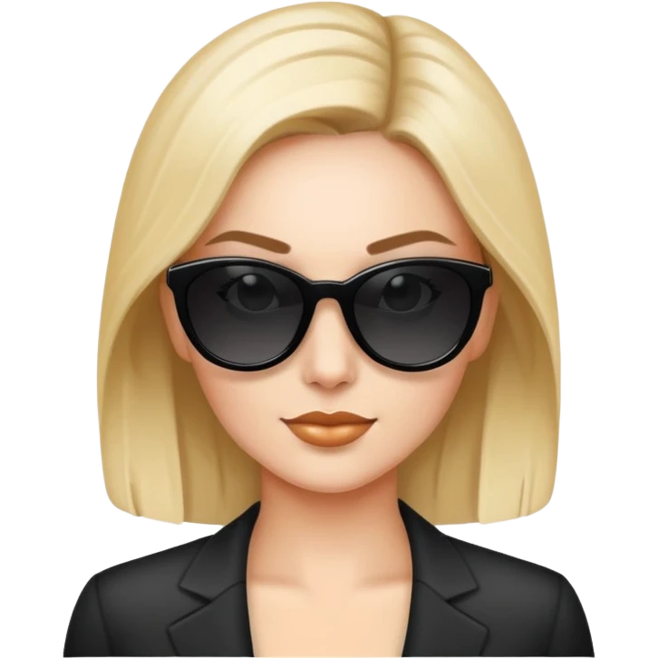 Professional woman with dark sunglasses emoji