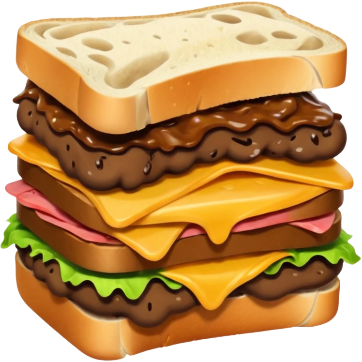 a turd sandwich emoji