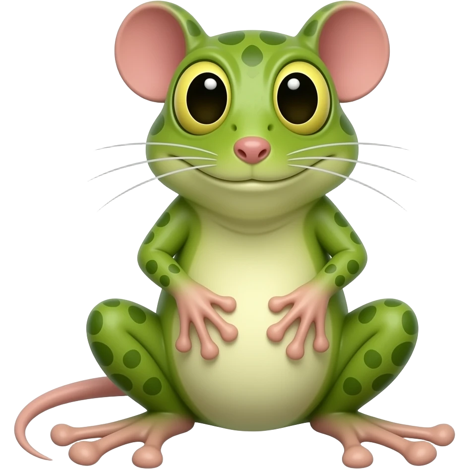 Rata mezclada con rana emoji