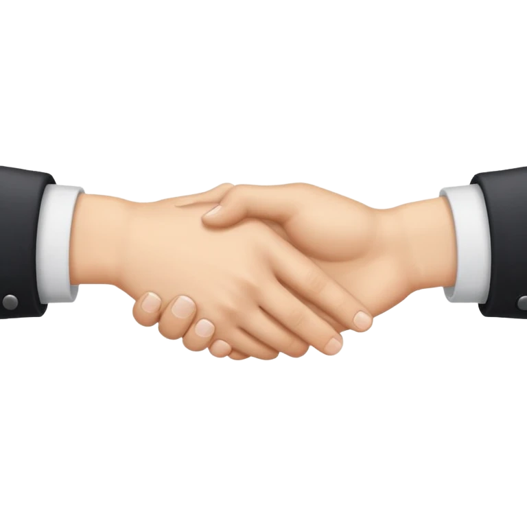 two white hands in a secret handshake emoji