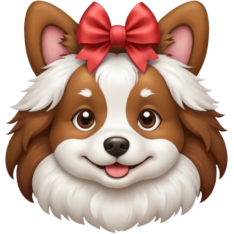 cane con un fiocchetto emoji