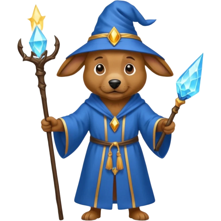 Dog wizard emoji