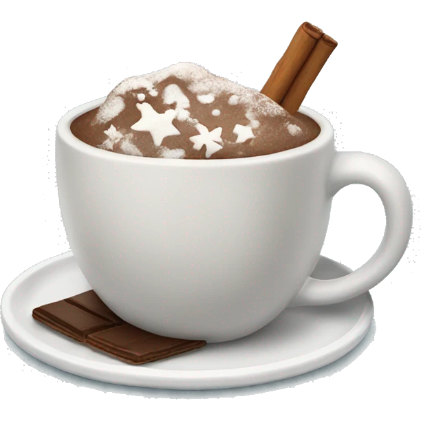 Winter cooki and hot chocolate  emoji