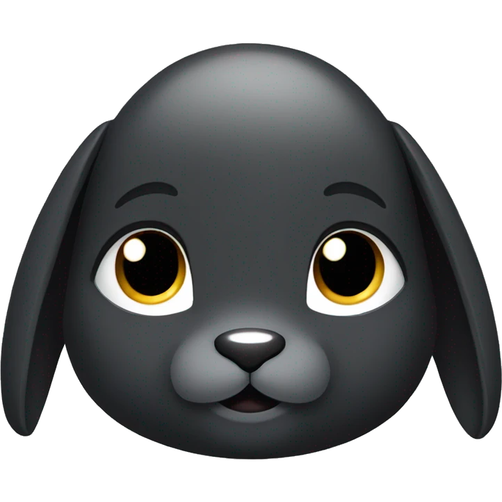 black bunny with white stripe down middle of forehead  emoji
