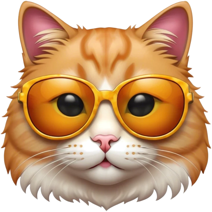 portrait of Cat with sunglasses emoji